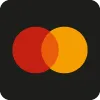Twee elkaar overlappende cirkels, links rood en rechts oranje, op een zwarte achtergrond.