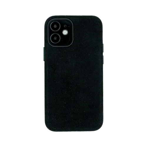 Zwarte smartphonehoes met twee camera's zichtbaar aan de achterzijde.