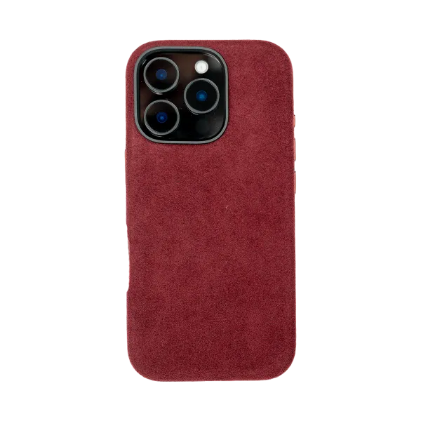 iPhone 16 Pro - Alcantara Case | Ruby Red